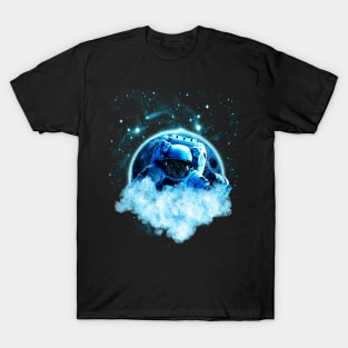 Astronaut Blue Moon Dream Catcher T-Shirt